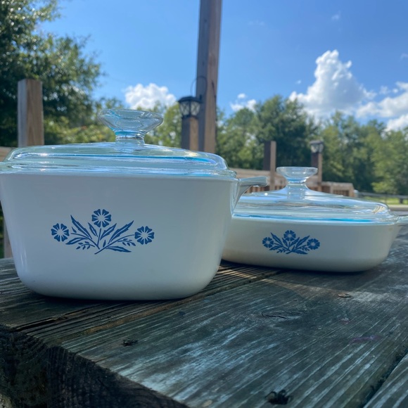 Corningware White and Blue Serveware Set - Picture 1 of 4